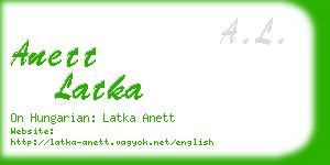 anett latka business card